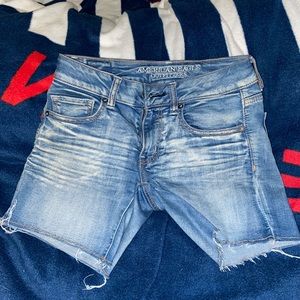 Light blue jeans shorts